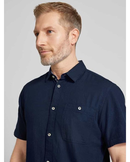 Tom Tailor Freizeithemd mit Knopfleiste in Blue für Herren