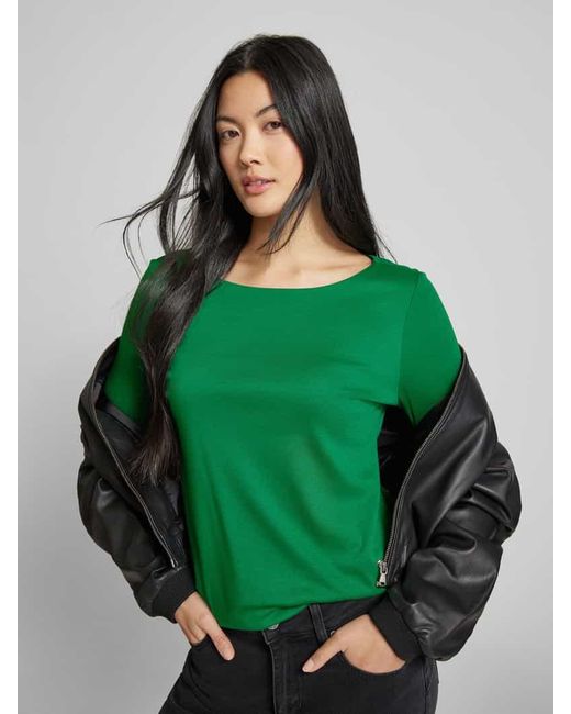 Street One Green Longsleeve mit U-Boot-Ausschnitt
