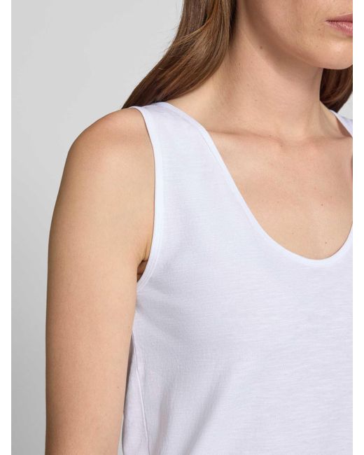 Drykorn Top Met Bandjes En Ronde Hals, Model 'Saimi' in het White