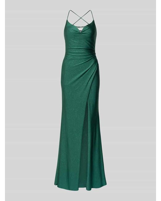 Luxuar Green Abendkleid mit Herz-Ausschnitt
