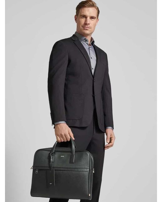 Boss Handtasche mit Applikationen Modell 'Zair' in Black für Herren