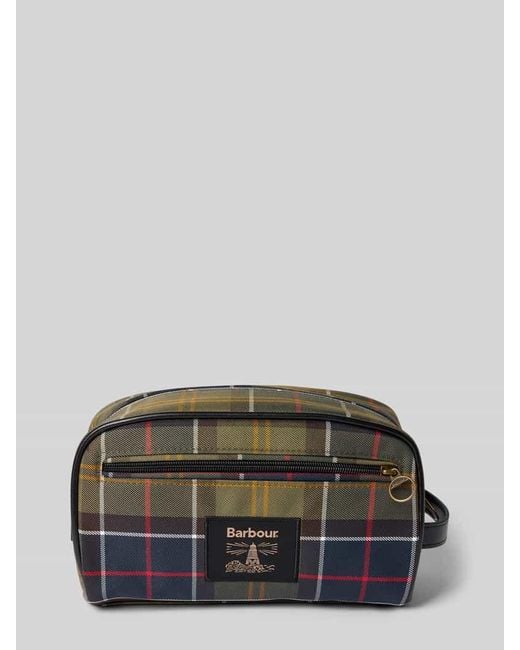 Barbour Kulturbeutel mit Tartan-Muster in Green für Herren