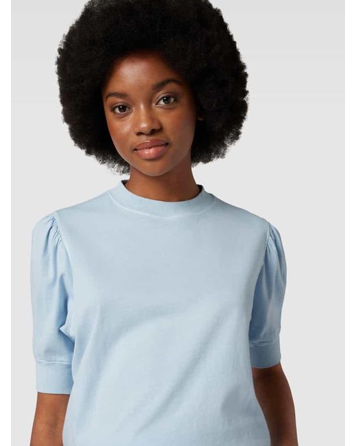 Drykorn Blue Sweatshirt mit gerippten Abschlüssen Modell 'SMELA'