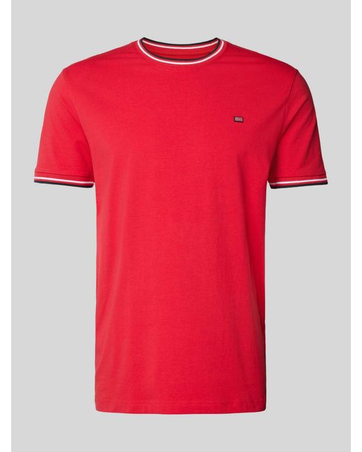 Christian Berg Men T-shirt Met Ronde Hals in het Red voor heren