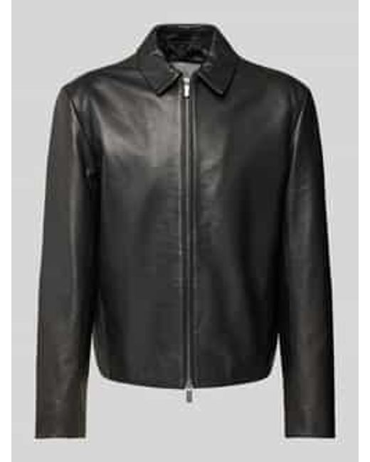 Calvin Klein Leren Jack Met Tweewegritssluiting in het Black voor heren