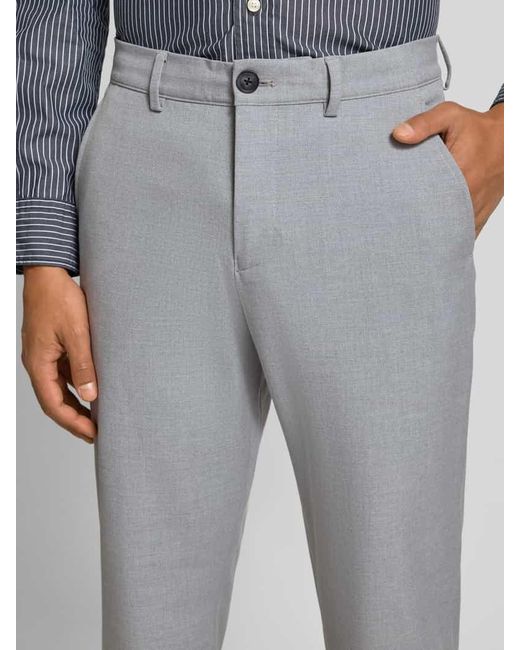carlo colucci Slim Fit Hose mit Gesäßtaschen in Gray für Herren