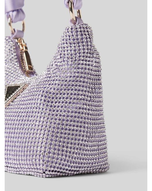 Guess Purple Hobo Bag mit Ziersteinbesatz Modell 'LUA'