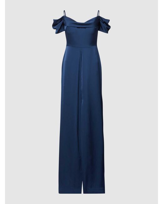 Vera Wang Blue Abendkleid mit Gehschlitz Modell 'SELIMA'