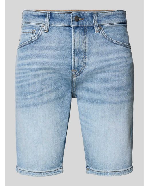 Boss Regular Fit Korte Jeans Van Katoenmix Model 'Maine Shorts' in het Blue voor heren