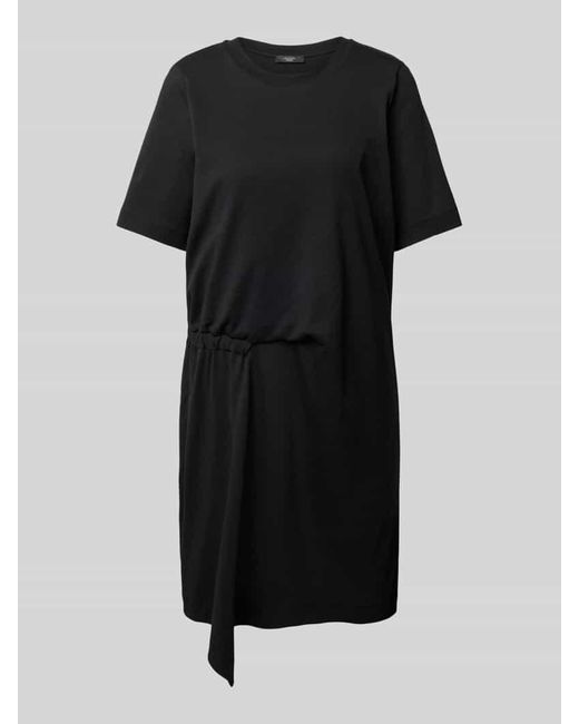 Weekend by Maxmara Black Knielanges T-Shirt-Kleid mit Rundhalsausschnitt Modell 'MANCHE'