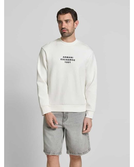 ARMANI EXCHANGE Sweatshirt mit Label-Stitching in Gray für Herren