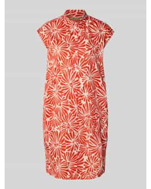 Smith & Soul Knielange Jurk Met Kapmouwen in het Red