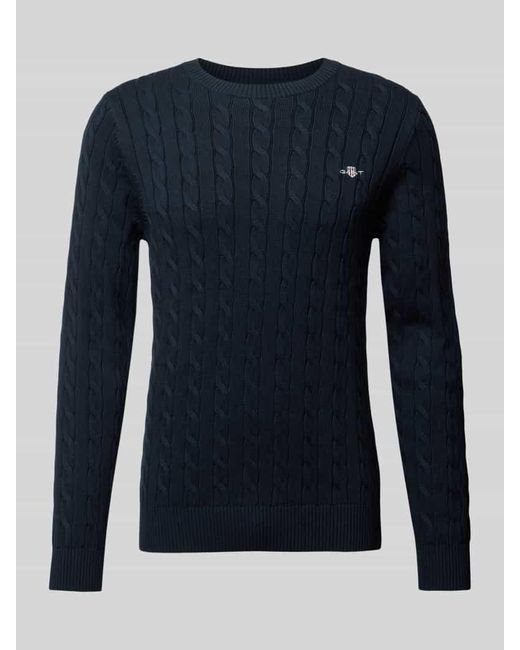 Gant Strickpullover Mit Label-Stitching in Blue für Herren
