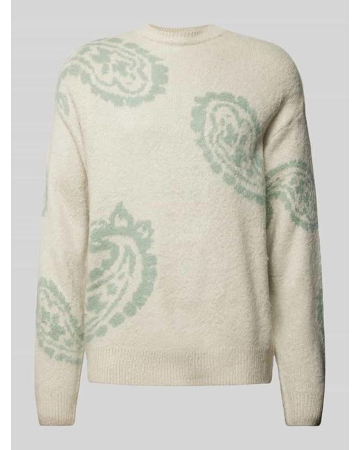 Only & Sons Strickpullover Mit Gerippten Abschlüssen Modell 'Ronnie' in Natural für Herren