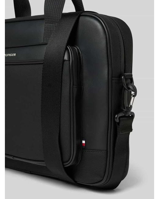 Tommy Hilfiger Laptoptasche mit abnehmbarem, verstellbarem Schulterriemen in Black für Herren