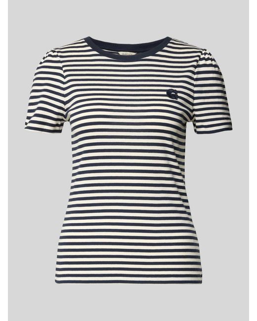 Gant T-Shirt Met Labelpatch in het Black