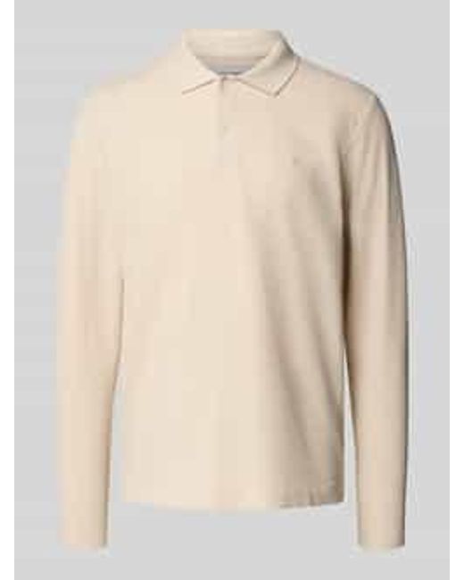 Jack & Jones Regular Fit Poloshirt Met Structuurmotief, Model 'Austin' in het Natural voor heren