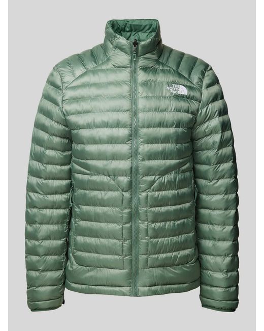 The North Face Gewatteerd Jack Met Labelstitching in het Green voor heren