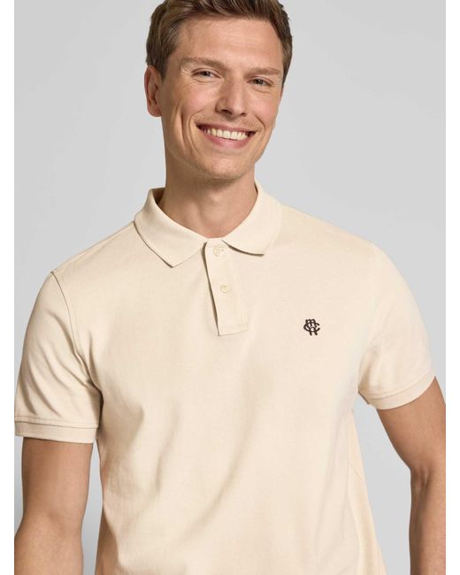 Mcneal Regular Fit Poloshirt Met Knoopsluiting En Labelstitching in het Natural voor heren