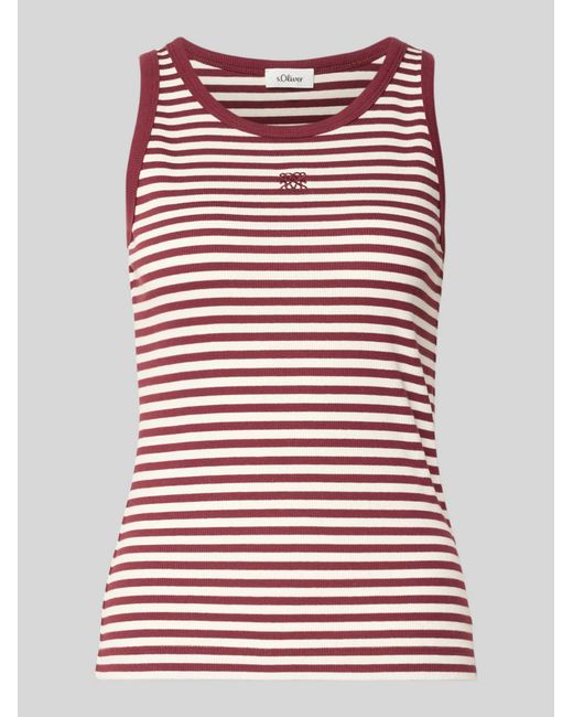 S.oliver Regular Fit Tank Top Van Katoenmix in het Red