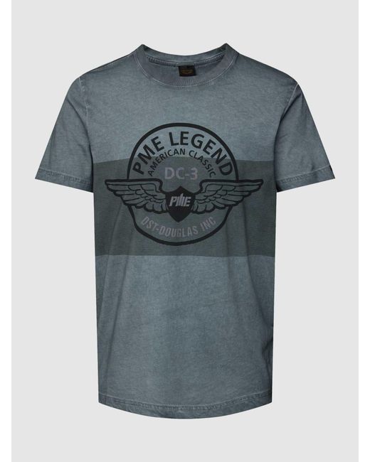 PME LEGEND T-shirt Met Logoprint in het Gray voor heren