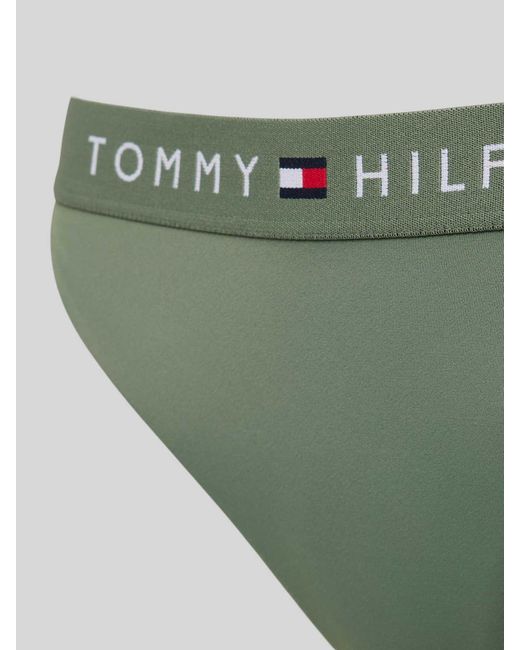 Tommy Hilfiger Green Bikini-Hose mit Schleifen-Detail