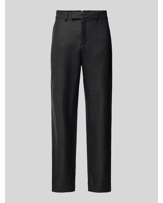 SELECTED Slim Fit Pantalon Met Knoop- En Ritssluiting in het Black voor heren