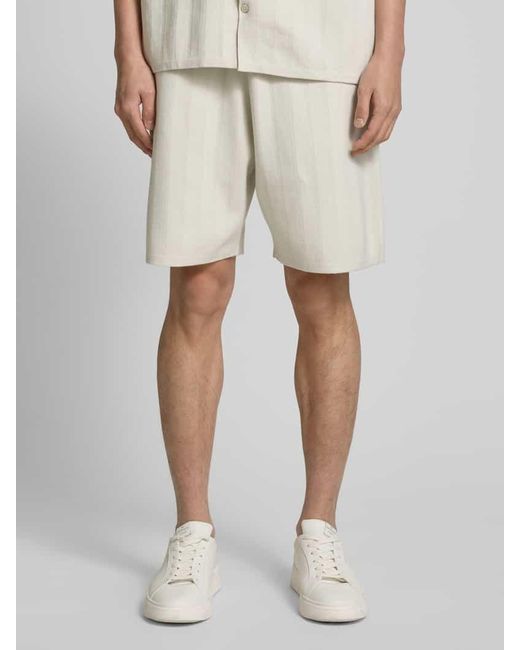 Calvin Klein Regular Fit Shorts mit Strukturmuster in Natural für Herren
