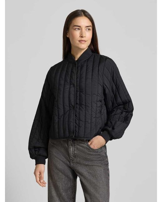 Rains Black Steppjacke mit Knopfverschluss Modell 'Banja Liner'