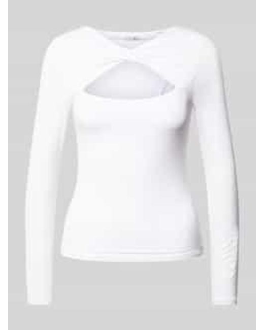 Guess Shirt Met Lange Mouwen En Cut-Out, Model 'Mena' in het White