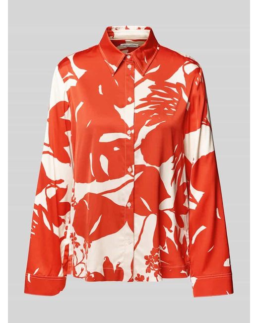 Marc O' Polo Red Regular Fit Satinbluse Aus Viskose-Stretch