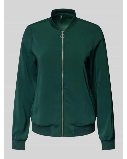 Vero Moda Green Regular Fit Bomberjacke Mit Fly-Away Kragen Modell 'Coco'