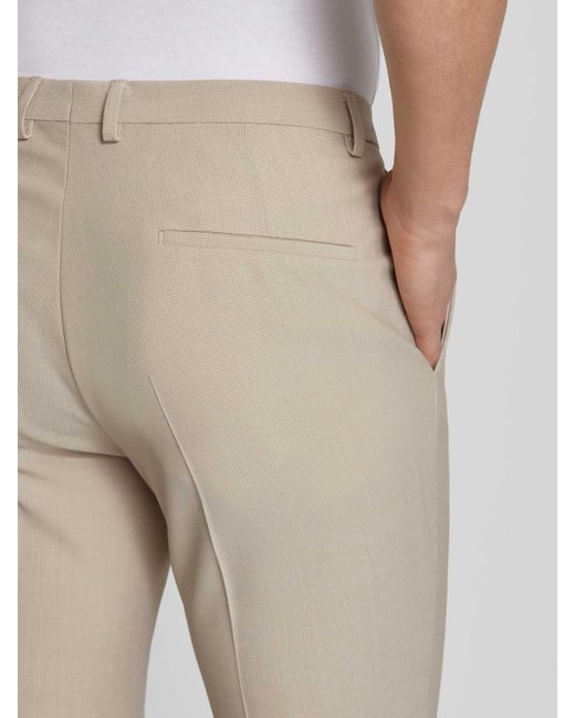 HUGO Pantalon Met Persplooien in het Natural voor heren