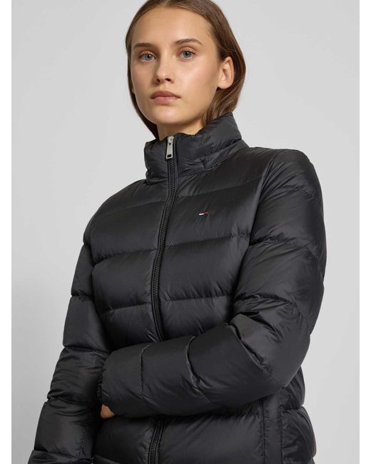 Tommy Hilfiger Shaped Fit Donsjack Met Logostitching in het Black