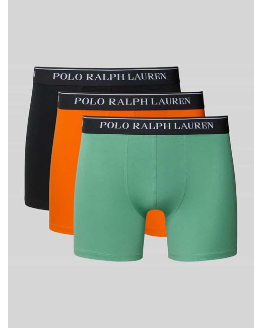 Polo Ralph Lauren Boxershorts mit elastischem Logo-Bund im 3er-Pack in Orange für Herren