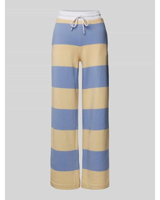 P&C* curated by Veronika Heilbrunner Blue Jersey-Hose mit Streifenmuster