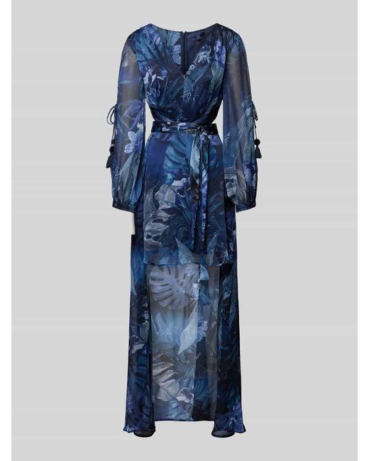 Guess Blue Kleid mit Allover-Muster Modell 'FARRAH'