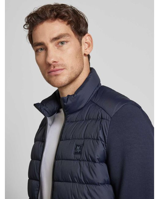 Marc O' Polo Regular Fit Gewatteerd Jack Met Zachte Mouwen Van Scuba in het Blue voor heren