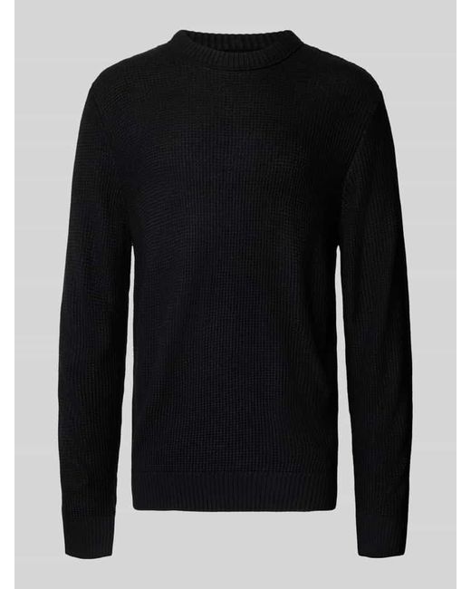 Jack & Jones Strickpullover mit Rundhalsausschnitt Modell 'ROY' in Black für Herren