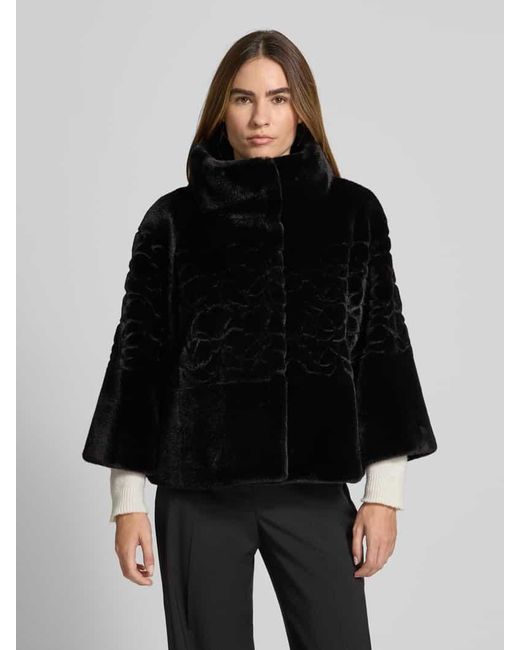 Marc Cain Black Jacke mit Kunstfellbesatz