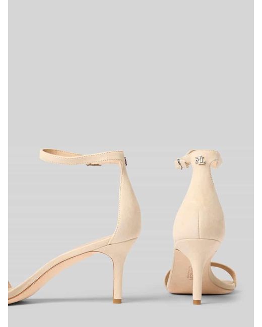 Ralph Lauren Natural Sandalette mit Fesselriemen Modell 'ALLIE'