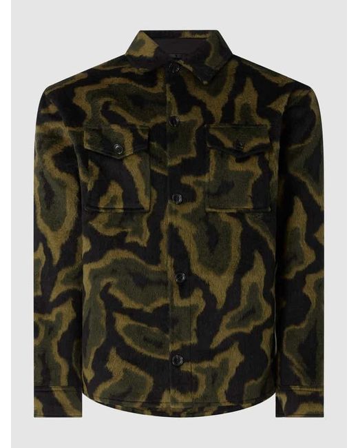 Scotch & Soda Hemdjacke mit Camouflage-Muster in Black für Herren