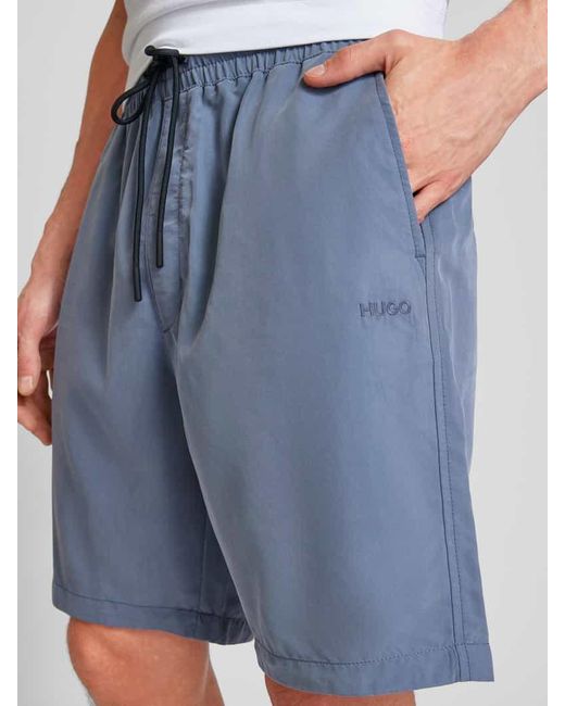 HUGO Shorts mit Eingrifftaschen Modell 'Dan' in Blue für Herren