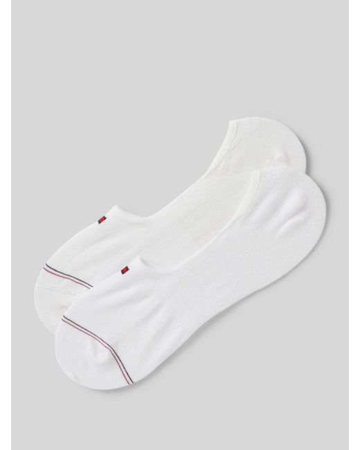 Tommy Hilfiger Kousenvoetjes Met Logoprint in het White
