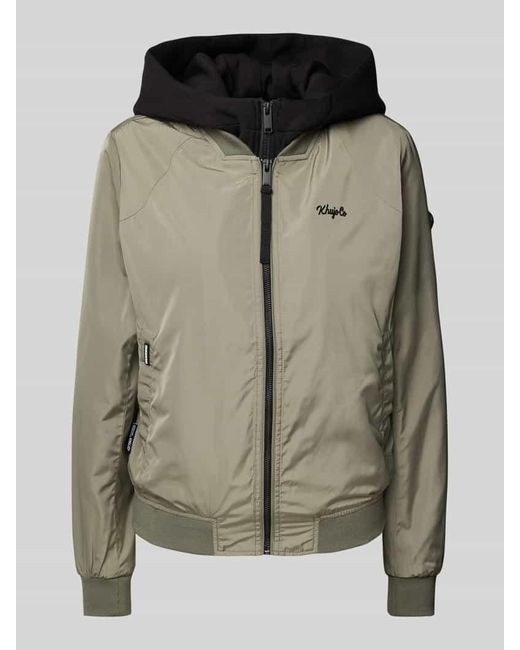 Khujo Green Bomberjacke mit Label-Print Modell 'SEEAM'