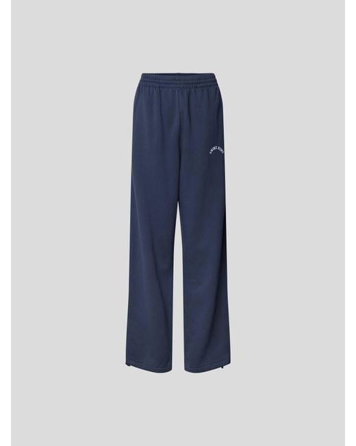 Anine Bing Blue Sweatpants mit elastischem Bund