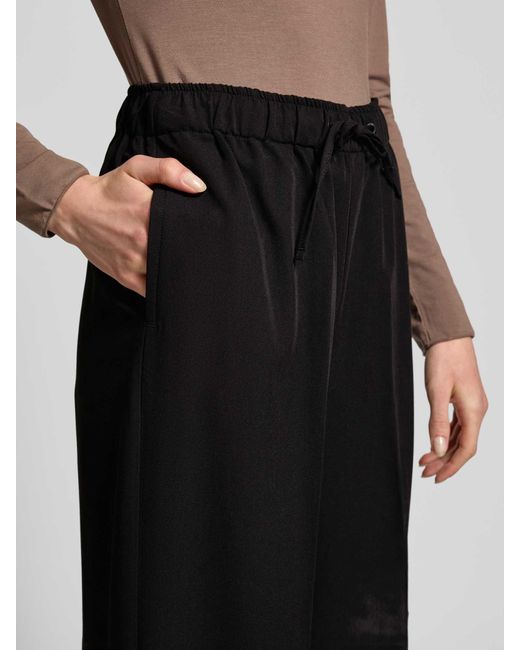 Tom Tailor Wide Leg Broek Met Viscose in het Black