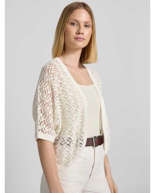 Tom Tailor Natural Loose Fit Bolero Cardigan aus reiner Baumwolle