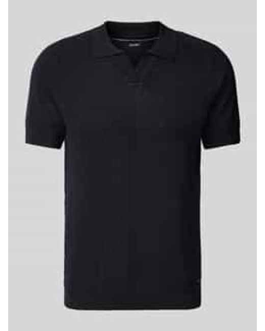 Joop! Regular Fit Poloshirt Met V-Hals in het Black voor heren