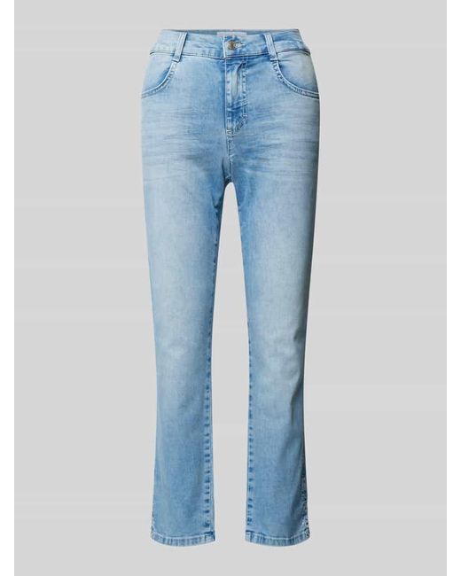 ANGELS Blue Straight Leg Jeans in verkürzter Passform Modell 'Cici'